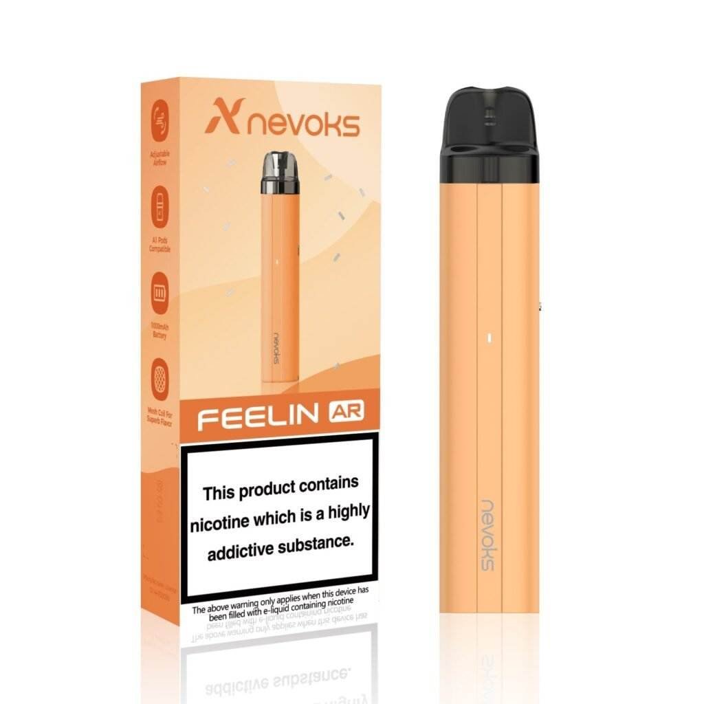 Nevoks, Vaper rellenable, Open POD system, sistema cartucho abierto, Feeling AR, color naranja
